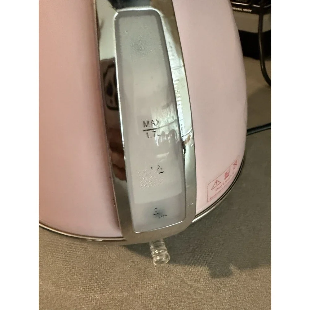 YunLeen Pink Electric Kettle WORKS TESTED DOES NOT WHISTLE SHUTS OFF WHEN READY